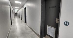 Hallway in the new Sol-Tech residence