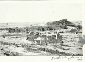 A ruined farm after the war.