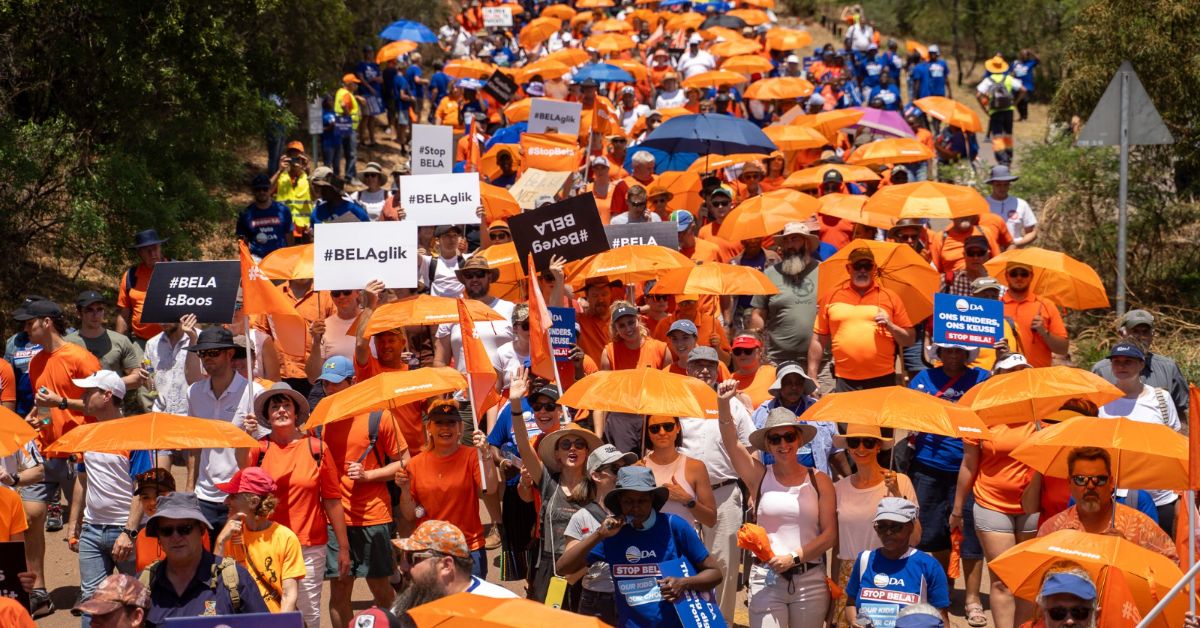 Thousands of protesters marched against the BELA Act on 5 November.