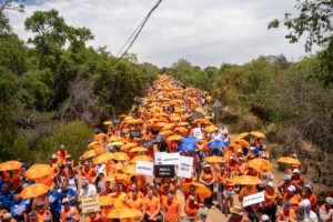 Thousands of protesters marched against the BELA Act on 5 November. 